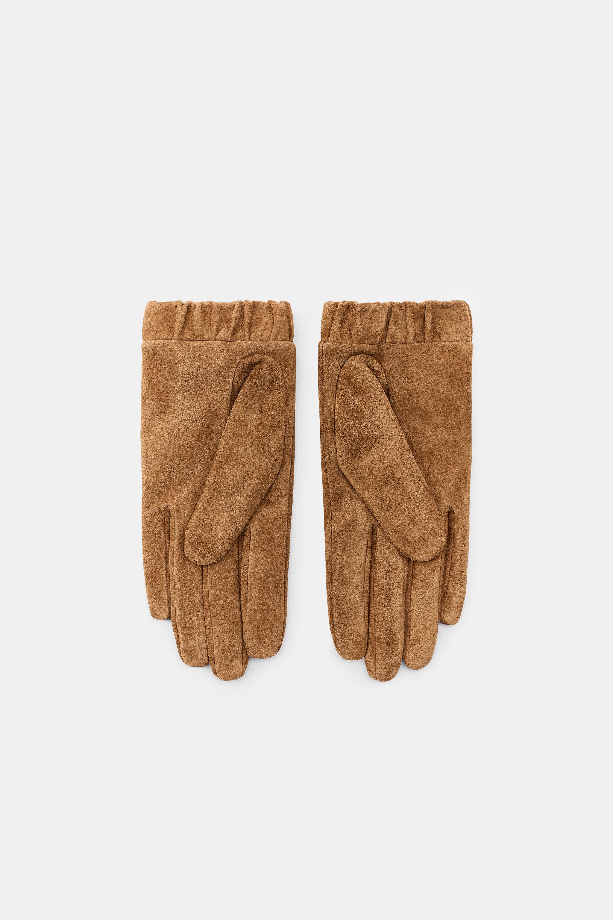 100% RUCHED SUEDE GLOVES